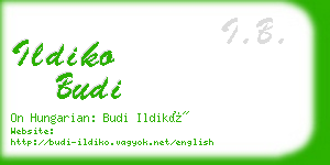 ildiko budi business card